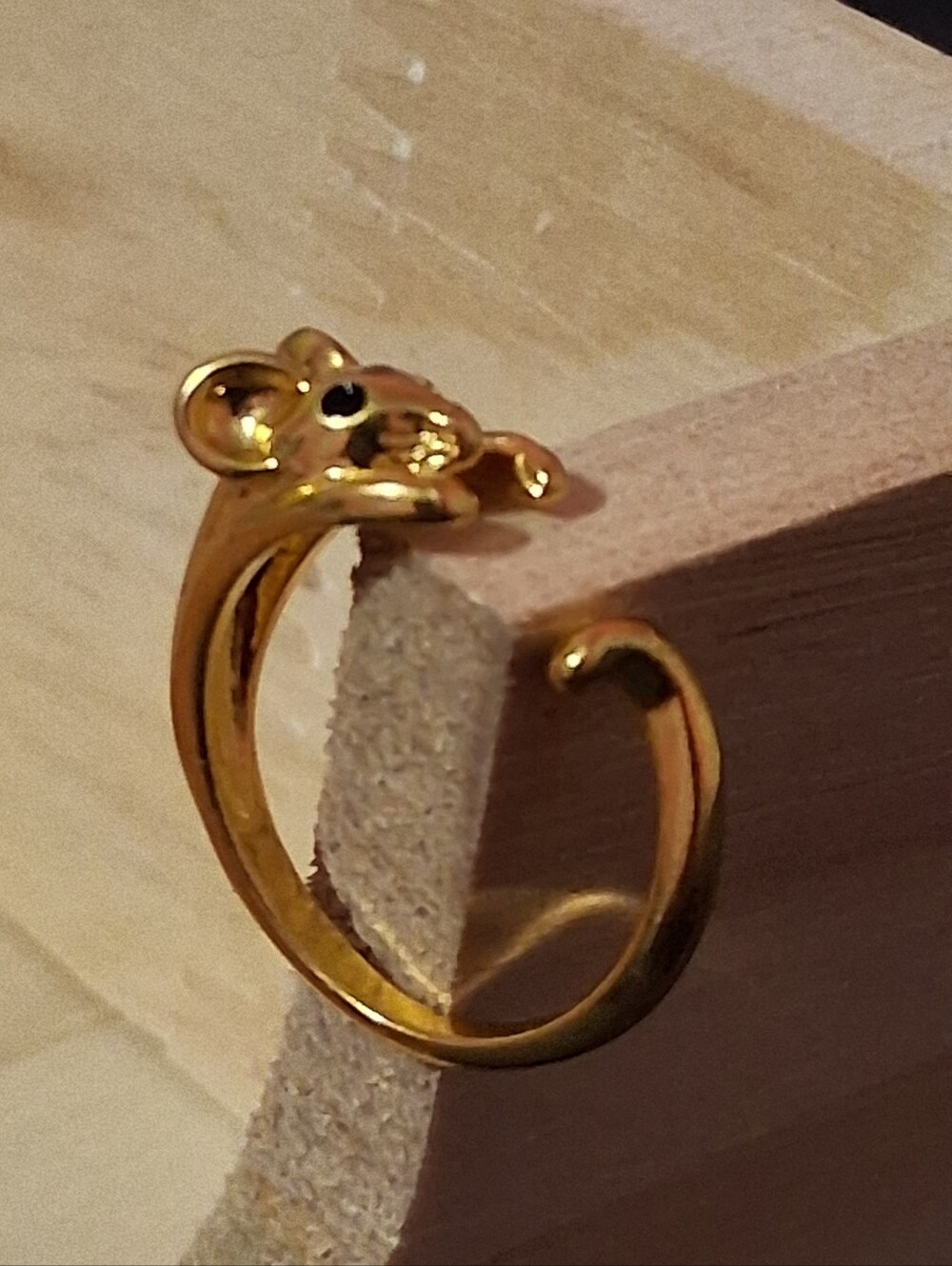 New Whimsical Mouse Wrap Style Ring Adjustable